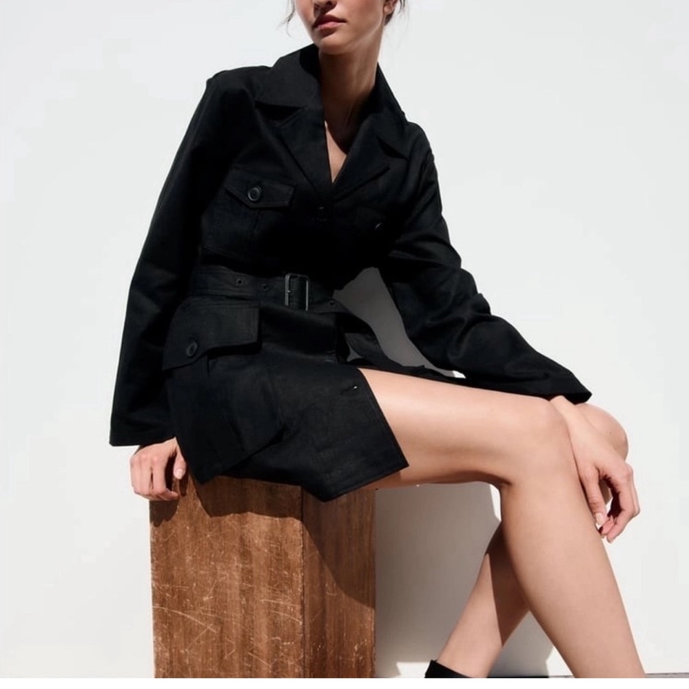 NWT ZARA Linen Blend Outer Garment Jacket